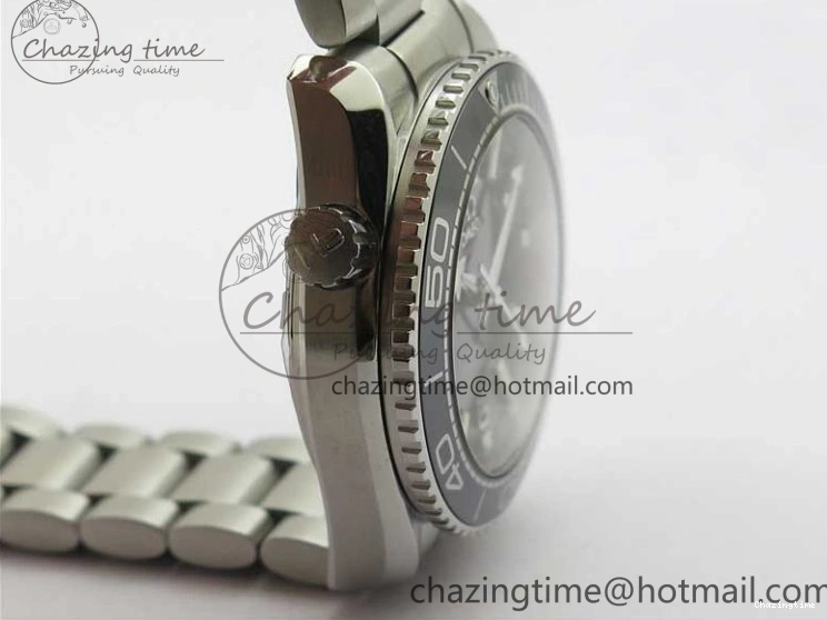 0217 Planet Ocean 39.5mm Black Ceramic Bezel SS VSF 1:1 Best Edition Black Dial on SS Bracelet A Stretchable 7890